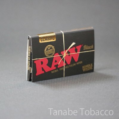 画像1: RAW（ロウ）クラシック・ブラックゴールド・ダブル 　70mm×36mm　100枚