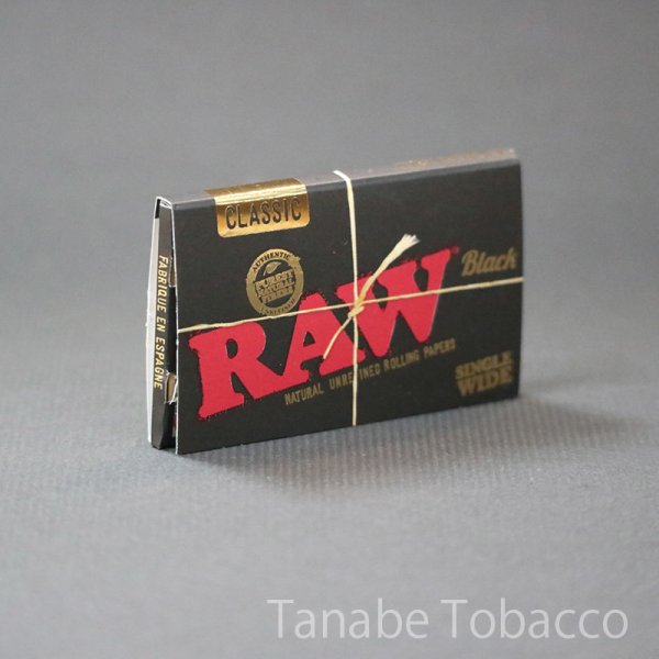 画像1: RAW（ロウ）クラシック・ブラックゴールド・ダブル 　70mm×36mm　100枚 (1)